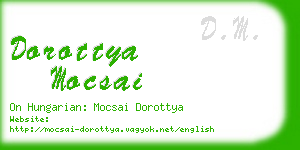 dorottya mocsai business card